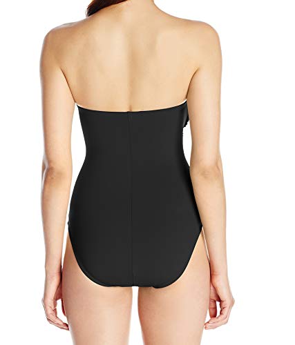 La Blanca Women's Island Goddess Bandeau One Piece Swimsuit, Black, 6 #TOP2