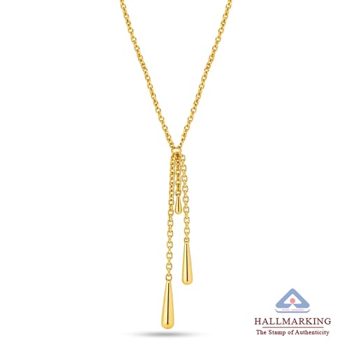 Image of TRUESILVER ACPL 925 Sterling Silver Lariat Necklace for Women | Y-Shape Pendant Necklace with Chain | Fine Silver Jewelry | Gift for Women & Girls