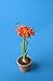 Produktbild Mini Amaryllis orange im Blumentopf Puppenhaus Dekoration Miniatur 1:12