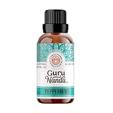 GuruNanda Peppermint Essential Oil, 100% Pure, Natural & Undiluted Aromatherapy Oil for Diffusers & DIY Recipes, Invigorating Scent Helps Supports Focus and Clarity (1.01 Fl Oz)