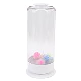 SUNGOOYUE Lámpara de Mesa LED con Tanque de Medusas con 7 Configuraciones de Color y Motor sin Escobillas para Decoración de Dormitorios (WHITE)