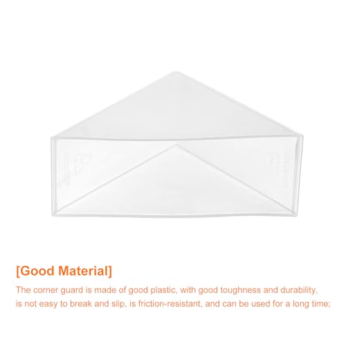 Image of uxcell 8Pcs Plastic Corner Protectors 36x95mm Right Angle Shape Glass Corner Guards Cushion for Corner Protection of Glass, Mirror, Tile, White