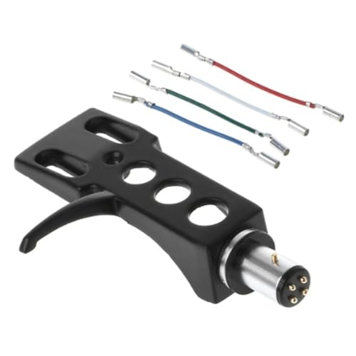 MoSundi Supporto per giradischi per cartucce DJ professionali, argento, nero, rosso o bianco nero