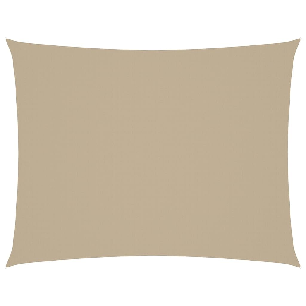 Voile d'ombrage rectangulaire 5x7 m beige en tissu Oxford imperméable