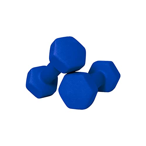 LAZY SPORTS Haltères en néoprène - Haltères avec revêtement en néoprène - Haltères antidérapants - Haltères hexagonaux (2 unités) Cover