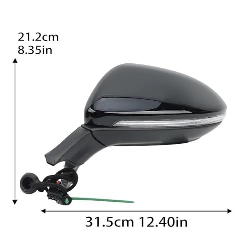 Rétroviseur Golf 7 MK7 pliant électrique gauche rouge version UE 9 broches