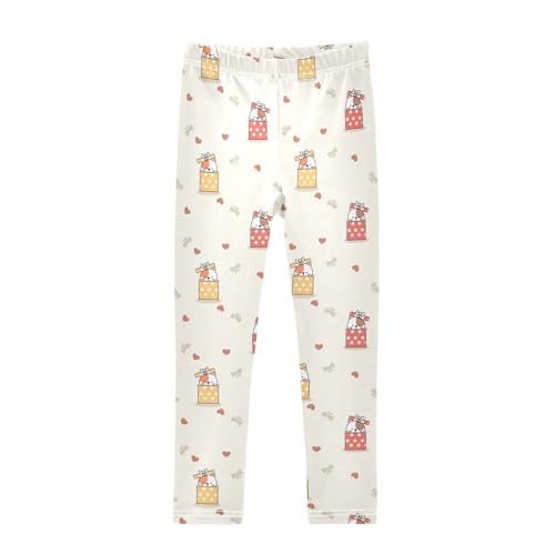 Girls Leggings Cat in Box Cartoon Toddler Girls Clothes Leggings for Girls Toddler Girls Leggings 3-4T