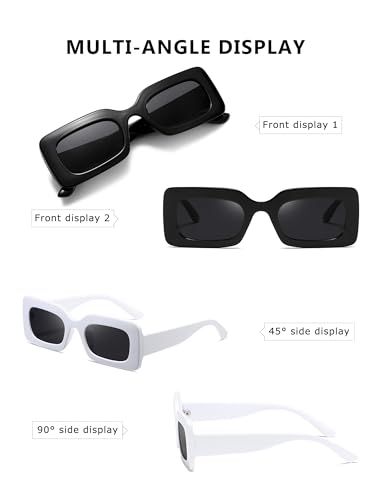 (2 PACK) Sunglasses womens trendy Men Square Multicolor Shades4