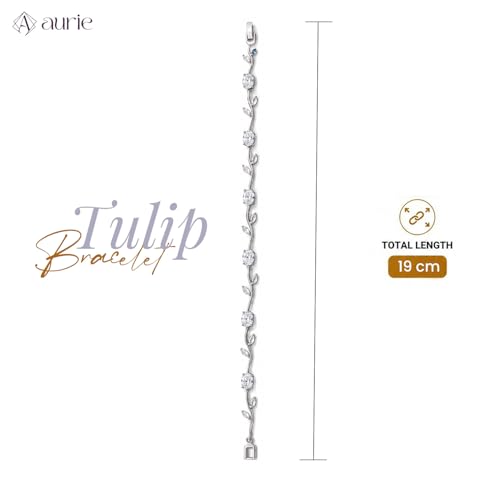 Image of Aurie Tulip Bracelet for Women & Girls | Anti Tarnish Stainless Steel Floral Bracelet |Party and Daily Wear Jewellery