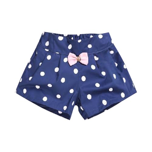 Beessbest Girls' and Toddler Shorts Cute Bow Polka Dot Printed Short Pants Casual Elastic Wasit Summer Pull on Shorts