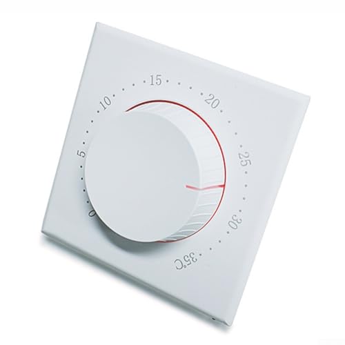 Termostato mecánico para sistemas eléctricos y de calefacción de agua, controlador de temperatura montado en la pared para Smart Home, 5-35 °C (2)