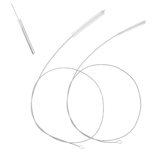 2 Piezas Cepillo Flexible 100cm Extra Largo, Cepillo Limpieza Tuberías Acero INOX Nylon, Limpiador Tubos, para Pajilla, Tubo Agua, Desagüe Refrigerador, Botella, PVC