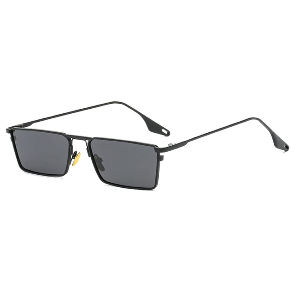 Petites lunettes de soleil rectangulaires pour homme et femme Verres en métal Vintage Monture Sport Dropship Lunettes UV400