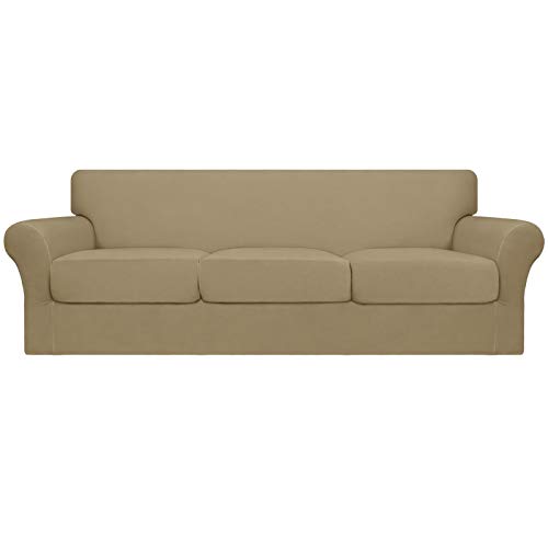 Image of Easy-Going 4 Pieces Oversized Stretch Couch Cover for Dogs Washable