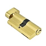 65mm Cylinder Lock, Copper Single Open Anti-Theft Door Lock Cylinder Security Copper Lock Interior Bedroom Living Room, Door Lock Cylinder and Suitable for Wooden Doors, Aluminum Doors