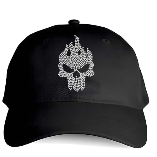 Camiseta de calavera pequeña con cristales de Halloween brillantes termoadhesivos 4