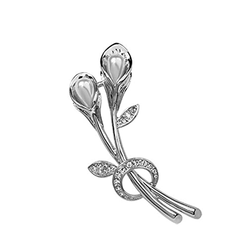 Vêtements accessoires broche tulipe perle pour rehausser une veste terne