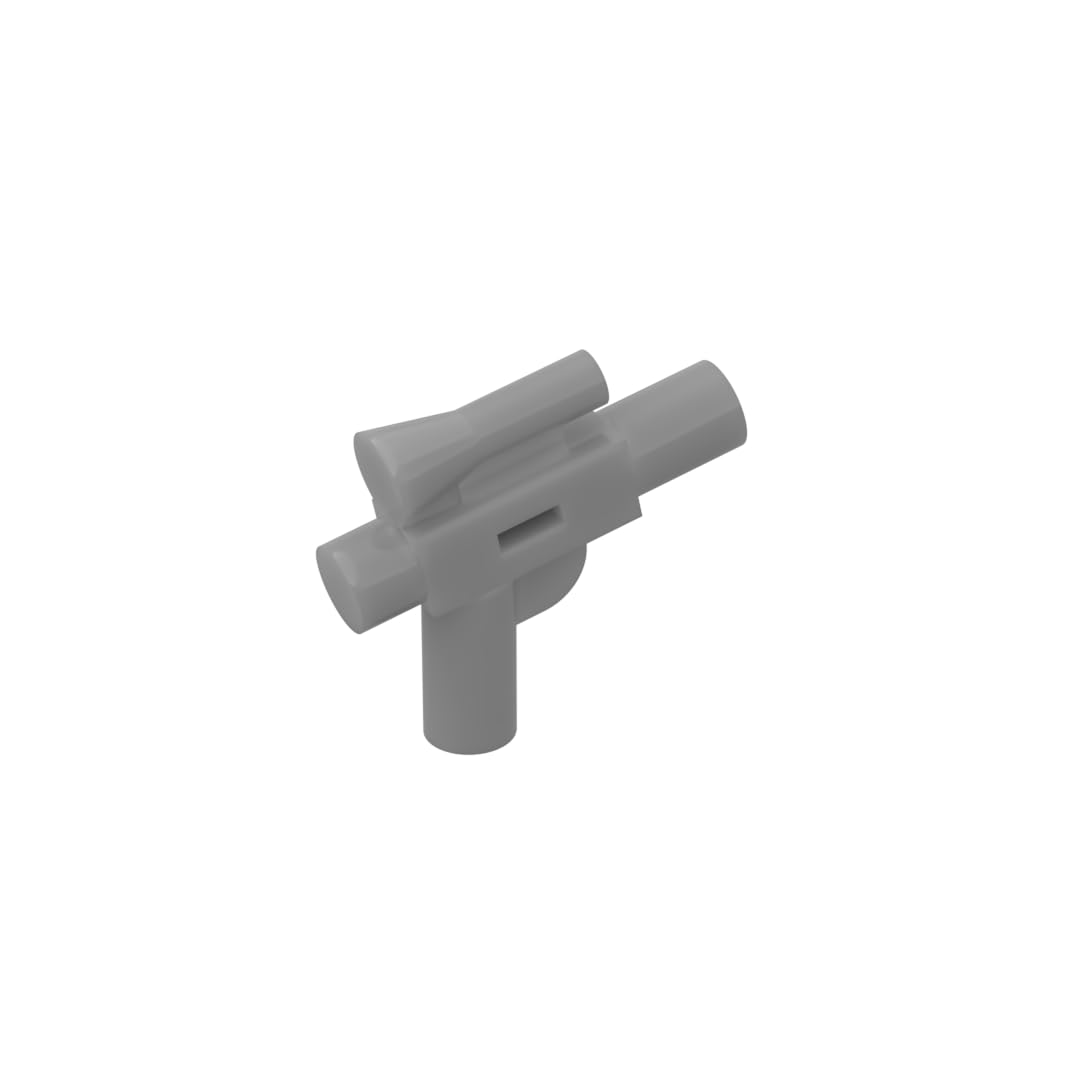Gobricks Props Weapon Gun/Blaster Small (Star Wars) 50PCS Compatible with Lego 92738 GDS-21151 Classic Bulk Toy MOC Color:Flat Silver 315