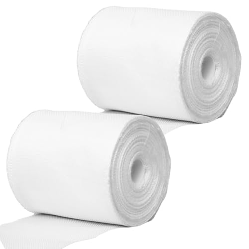 VEGOATY DRF410 Lot de 2 rubans auto-adhésifs en tissu fibre de verre, 10 cm x 30 m, bande d'ourlet, autocollant, tissu d'armature, tissu d'armature, tissu de verre, pour réparation de couture
