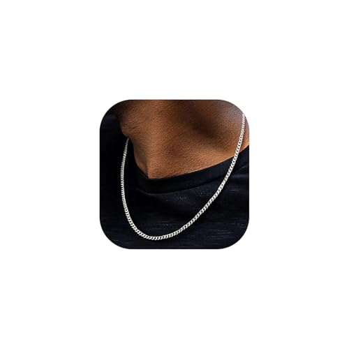 ChainsHouse Miami Cuban Chain Necklace for Men Women, 3mm/6mm/9mm/12mm Width, 316L Stainless Steel/14K Gold/Black Plated, Hypoallergenic Mens Hip Hop Chain, 14"/18"/20"/22"/24"/26"/28"/30" 2