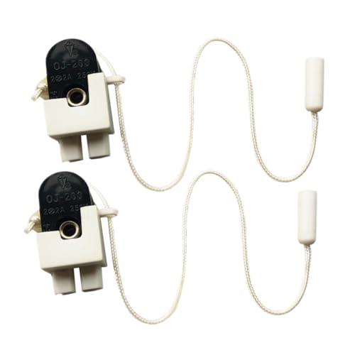 LIFKOME 2 piezas Pull Bracing Wire Cord-operated Lamp Accessories para Lámparas Colgantes de Techo Interruptor de Cadena para Luz de Pared de Fácil Instalación para Dormitorio y Baño