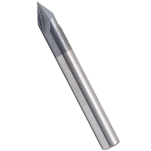 Image of Tungsten Steel 60 Degree Milling Cutter V Groove Router Bit for CNC Carving and Chamfering(D6 x 60 x 50L)3 Flutes Chamfer End Mill