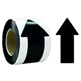 ZERONOWA 矢印サインシール 200枚 防水タイプ 誘導シール 屋内用 強粘着ステッカー (ブラック)