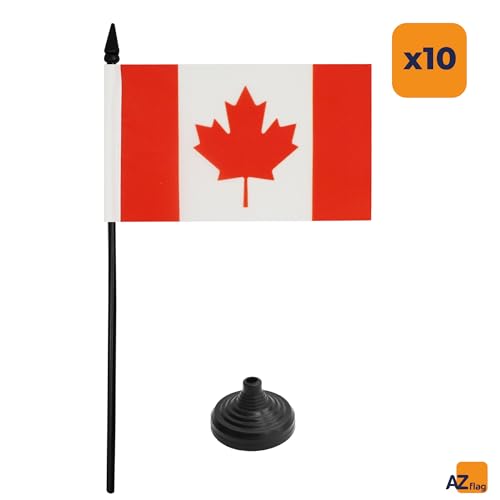 Drapeau de table Canada AZ FLAG lot de 10 mini drapeaux de bureau 15x10 cm