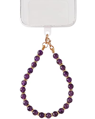 BEACE Phone Charm/Wrist/Chain Strap for Women Men-Detachable Cell Phone Case Lanyard Wristlet - Adjustable Natural Beaded Hands-Free Wrist Strap for iPhone 14 Pro Max/ 13 Pro Max/ 12 Pro Max/ 11