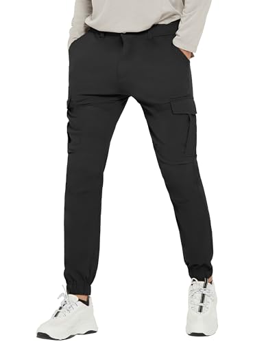 PULI Men's Cargo Pants Tapered Hiking Joggers