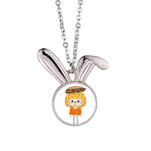 Collier lapin UU pendentif légumes et pain pour amoureux de nature et bijoux originaux