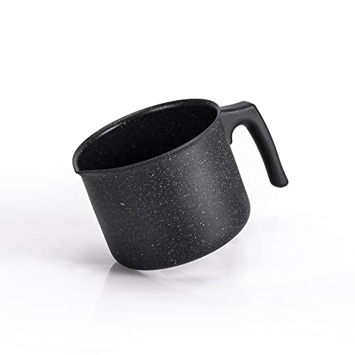 Moneta Etnea Antihaft-Aluminium-Bollilatte, Steinoptik, Schwarz, 14 cm – Ansicht 3