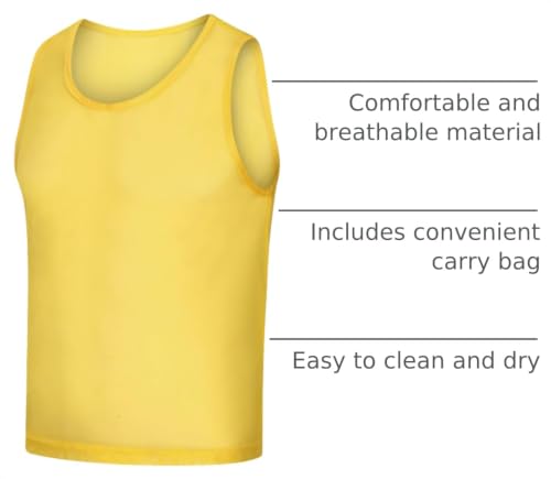 Image of Scrimmage Vests Pinnies Team Practice Jerseys for Kids,Youth and Adult Sports Soccer,Football,Basketball(12 Pack)