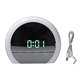 Photo Gallery tomotato orologio da tavolo led specchio digitale, sveglia con funzione snooze display temperatura data ora 7 colori luci modalità notte, alimentazione usb o batterie per casa uffi (parola verde) Photo Gallery tomotato orologio da tavolo led specchio digitale, sveglia con funzione snooze display temperatura data ora 7 colori luci modalità notte, alimentazione usb o batterie per casa uffi (parola verde)