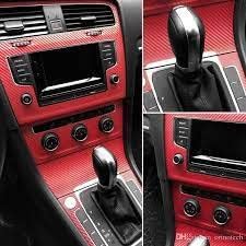 Image of WALLMATE Carbon & Matellic Wrap Sheet Roll Film Sticker Decal Waterproof Car Styling Wrap Auto Vehicle Accessories (12x48 Inch,Red Carbon)
