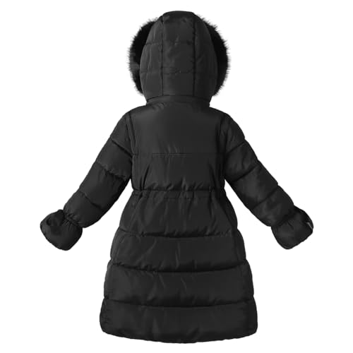 Winter Jacket Girls Long Puffer Waterproof Fur Dress Coat Kid Parka Cute Outwear2