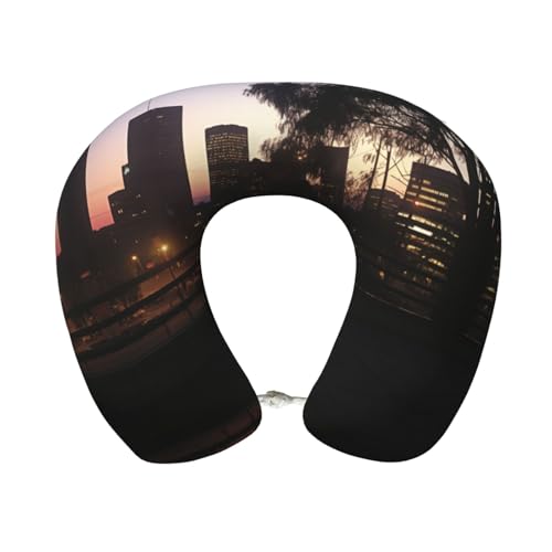 Almohada de espuma viscoelástica para viaje U-Neck miniatura 1
