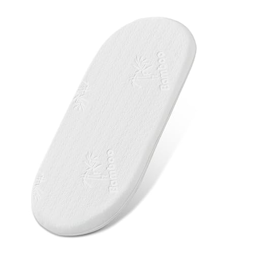 Image of Bassinet Mattress pad (30 * 18 * 1.5) Bamboo Fiber and Microfiber Cover, Dual Side Gel Memory Foam Mattress.for Halo Bassinest Swivel /Luxe /Glide /Flex /Premiere Series Sleeper
