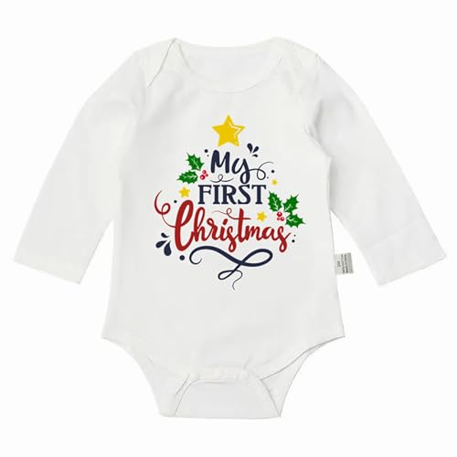 クリスマス コスプレ 赤ちゃん 衣装 ロンパース 長袖 サンタ トナカイ サンタクロース クリスマスツリー ベビー服 女の子 男の子 新生児 秋冬 出産祝い 仮装 コスチューム 可愛い パジャマ ルームウェア 部屋着 撮影 記念写真(ホワイト,6M)