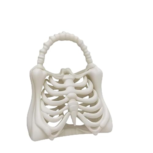 3D Printed Skull Bone Bag, Skull Handbag, Bone Bag Halloween Decor, Fashionable Gothic Halloween Skull Shoulder Bag(Large)