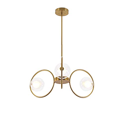 Luminaire suspendu doré réglable avec 6 bras lumineux modulables