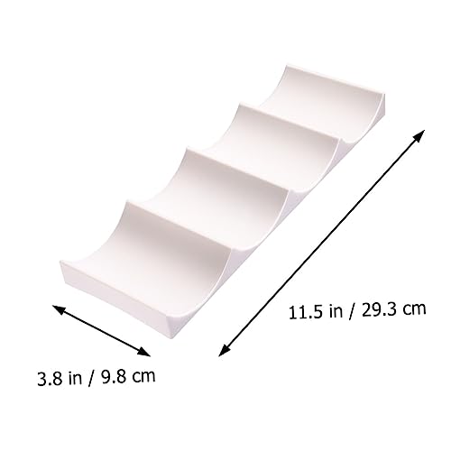 Soporte para botellas de vino plástico blanco 4 compartimentos miniatura 2
