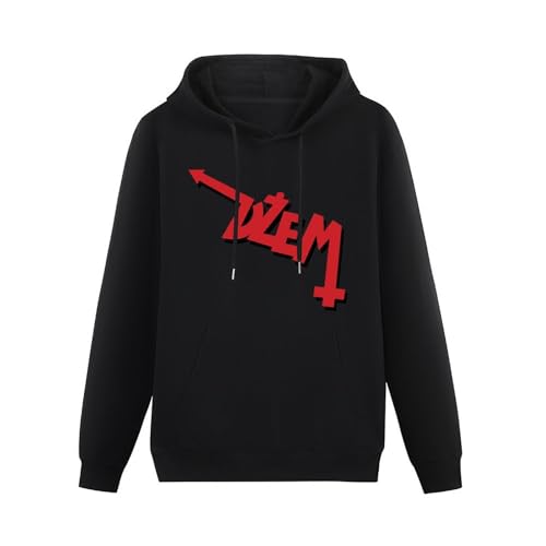 YOUSICHUANG Dzem Hoody Unisex Ptinted Hoodies Long Sleeve Men's Hooded with Pocket Black S