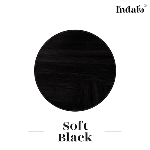 Image of Indalo Natural Hair Color Soft Black | No Ammonia, No Paraben, No PPD, Soft Black Hair Color | Suitable for Men & Women - 100g (Pack of 3)