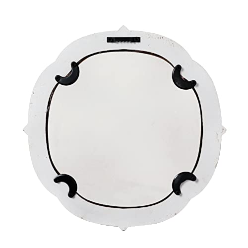 Sintosin Rustic Small Round Mirrors for Bathroom Vanity 9.1 Inch, Decorative Mirrors for Wall Decor Living Room, Farmhouse Hanging Mirror, Distressed White Wood Miroir Mural for Bedroom by Sintosin - Image 8