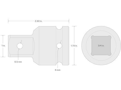 TEKTON 3/4 Inch Drive (F) x 1 Inch (M) Impact Adapter (Through Hole) | SIA34014 by TEKTON - Image 4