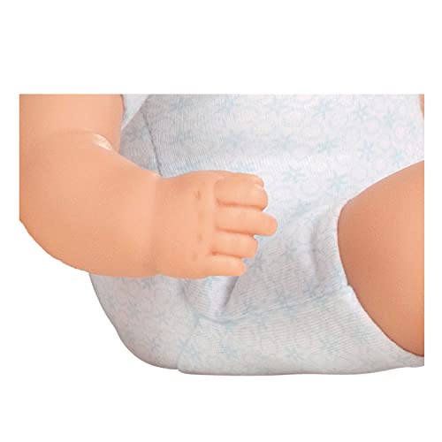 Gotz Muffin to Dress 13" Soft Cloth/Vinyl Baby Doll in Blue with Blue Sleeping Eyes by Götz - Used condition - Image 3