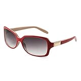 JM Classic Bifocal Reading Glasses Square Stylish Gradient Sunglasses Readers for Women +1.75 Red