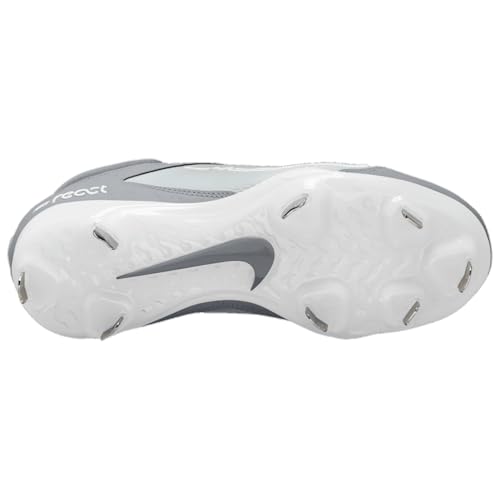 Image of Nike Hyperdiamond 4 Elite - Women's (CZ5917-012, Wolf Grey /White /Cool Grey) Size 7.5