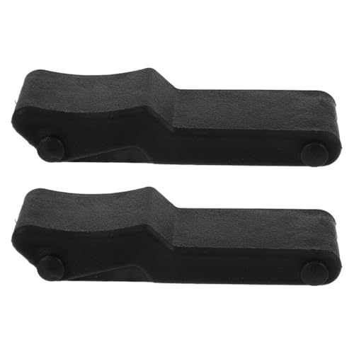Loquets flexibles en caoutchouc noir Healeved avec butée en acier pour capot et boîte, lot de 2